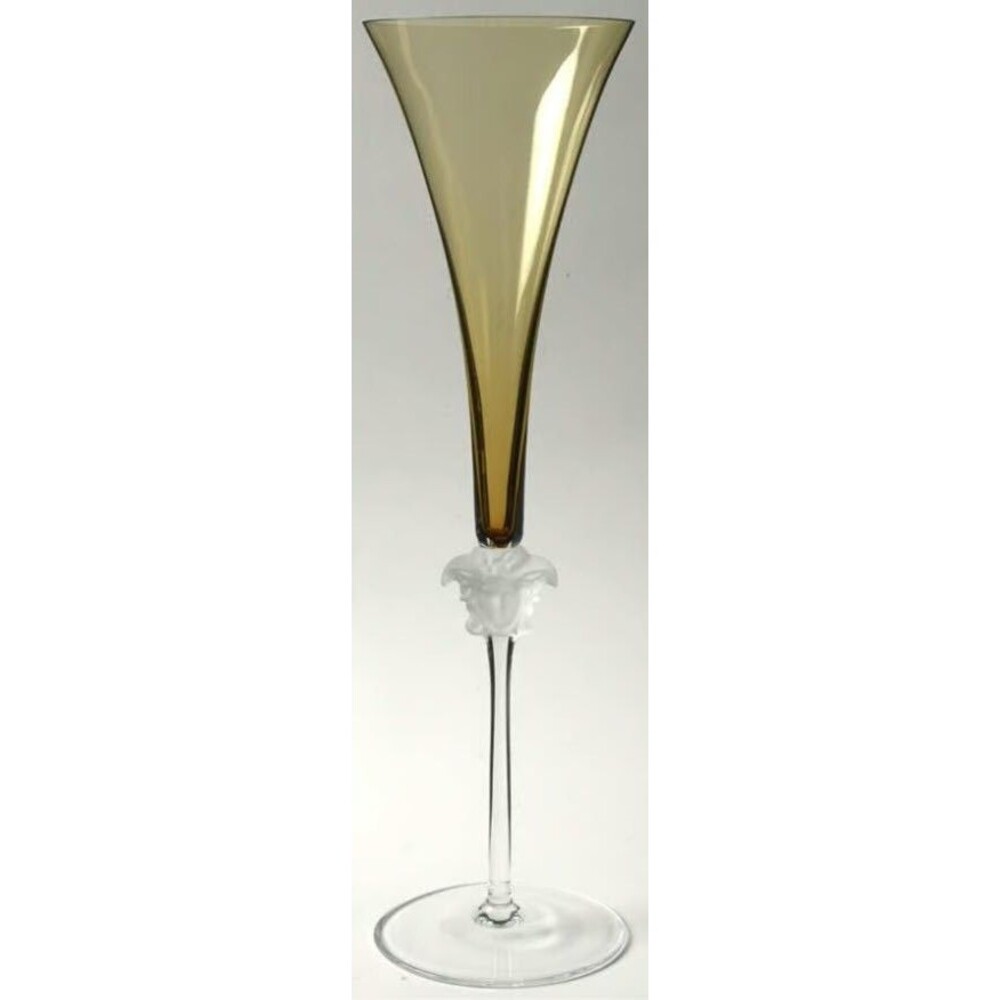 VERSACE Rosenthal Medusa Lumiere GOLD Champagne Flute Unique!